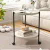 Estante de almacenamiento sofá de lujo ligero mesa de centro sala de estar hogar mesa auxiliar simple creativa para sofá mesa de centro móvil para el hogar dormitorio