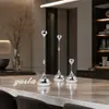 Portavelas Simple de Hierro Forjado Europeo Estilo Francés, Gabinete de Bar, Sala de Estar de Casa Modelo, Mueble de TV, Decoración de Entrada, Textiles