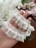 Puntos DIY Malla Ancha Extendida Ropa de Bebé Volante Plisado Borde de Falda Decorativo Encaje