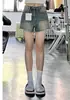 Shorts de Mezclilla Vintage Deshilachados para Mujer, Nuevos de Verano Talla Grande Adelgazantes que Cubren las Caderas Petite de Corte A
