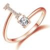 Anillos Cruzados Joyería Creativa para Mujeres Anillos Ajustables Abiertos Anillos de 26 Letras Venta al por Mayor Estilo Europeo y Americano