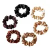 Conjunto de Scrunchies Europeus e Americanos de Tecido de Cetim Transfronteiriço Amazon Mais Vendido Scrunchie Faixa de Cabeça Flor Borracha Acessórios de Cabelo