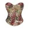 Top Corto Corsé de Mujer Transfronterizo con Estampado Floral Azul Estampado Francés Chaleco Retro en Capas Ropa con Huesos Personalización