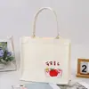 Bolsa de Lona Personalizada Expressa com Fita de Logo Impresso, Bolsa de Mão Publicitária Corporativa para Estudantes, Bolsa Tote de Lona, Personalizada com Fotos