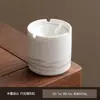 Cenicero de Porcelana Blanca con Tapa para Hogar, Sala de Estar, Oficina, Anti-Ceniza Volante, Cenicero Cerámico Creativo con Acabado de Alta Gama