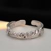 J1435 Estilo Nacional Personalidad S925 Plata de Ley Corporal Anillo Pequeño de Serpiente para Mujer Apertura Anillo para Dedo Año Nuevo de la Serpiente 25 Años