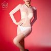 Medias de Seda Brillantes Sexy y Sexy Cubierta de Cremallera Superior Ropa Corporal Coser Hombres y Mujeres Tentación Perspectiva Entrepierna Abierta con Juego de Cinco Dedos