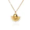 Nuevo Collar Totem Geométrico de Amazon para Hombres y Mujeres Colgante de Sol y Luna en Relieve Personalizado Collar de Moneda Chapado en Oro de 18K