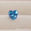 Aleación de Titanio G23 Pasador Aretes de Circonita Corazón F-136 Circonita Corazón Super Brillante Labio Uña Accesorio Rosca Interna