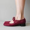 Primavera Novo Estilo Europeu e Americano Salto Baixo 40-43 Tira com Fivela Scarpins X25090012