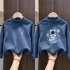 Camiseta térmica de forro polar cepillado para niños, cuello medio alto, capa base, Otoño/Invierno, estilo nuevo, para niños, capa interior cálida, estilo coreano, top casual
