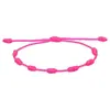 Pulseras de la Suerte de Siete Nudos Rojas y Negras Más Vendidas Transfronterizas en 11 Colores, Ajustables y Tejidas a Mano, Listas para Entrega Rápida