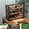 Escritorio Pequeño Nuevo Juego de Té Estilo Chino Olla de Arcilla Púrpura Estante de Almacenamiento Adorno Estante para Colocar Té Gabinete de Almacenamiento