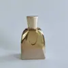 Frasco de Perfume Metálico de Alta Qualidade, Frasco de Perfume Assimétrico, Frasco de Vidro com Borrifador Especial Pintado por Spray, Tampa com Rachaduras de Gelo