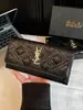 2026 Nuevo Modelo Billetera Negra Porta Tarjetas Moda Estilo Chanel Acolchada Casual Hombro Bolso Cuadrado Pequeño Clásico Ysl