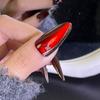 Ins Año Nuevo Usar Armadura Chapado en Oro Rojo Vino Ojo de Gato Hecho a Mano Armadura para Uñas Productos de Alta Calidad Armadura Prefabricada Usable