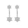 Brincos de zircão estrela de seis pontas temperamento feminino micro-incrustado estrela de cinco pontas frente e verso estrela joias atacado brincos