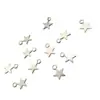 Accesorios para Joyería DIY Colgante de Estrella de Cinco Puntas Brillante Plata Antigua Colgante de Joyería Accesorios para Pulsera Collar Material