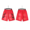 Hellstar Transfronteiriço Marca Tendência Europeia e Americana Verão Casual Esportivo Unissex Shorts Lavados Calças de Cinco Pontos