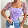 Comercio exterior Europa y Estados Unidos transfronterizo AliExpress estación independiente sexy bordado doble malla hueso de pescado chaleco ajustado 60871