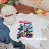 Camiseta de Algodón al por Mayor para Niños con Dibujos Animados Verano Manga Corta Top Guapo para Niños Verano Manga Media Ropa para Bebés y Niños