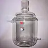 Reator de Vidro de Camada Dupla com Jaqueta Três Bocas Quatro Bocas Frasco de Reação Espessado 50-5000ML Personalizável