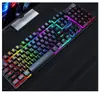 Traje de teclado y ratón luminosos en stock al por mayor traje de teclado y ratón mecánico teclado numérico de caracteres luminosos USB con cable