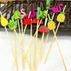 Palillos Desechables para Frutas Palillos de Bambú Coloridos Manualidades Creativas Cóctel Plato Frío Decoración de Plato de Frutas Bandeja Palillos Artísticos Envío Gratis