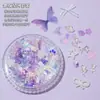 Conjunto de Adesivos para Maquiagem de Palco Patch de Floco de Neve Facial Infantil Maquiagem para Olhos de Noiva Decoração de Borboleta com Diamante Brilhante