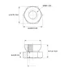 Porca antifurto de aço inoxidável 304 com tampa de rosca, porca sextavada antifurto de tampa de rosca, tampa de rosca antifurto M6M8M10M12