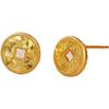 Pendientes de Moneda de Cobre Triturado Estilo Nuevo Chino Plateados con un Diseño de Lujo Ligero y Nicho de Alta Gama del Fabricante Qian Duoduo