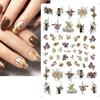 Nuevas pegatinas de uñas transfronterizas ins serie Hoja de Arce Verano pegatinas de uñas adhesivas pegatinas de uñas al por mayor uña
