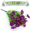 Flores Artificiais Eucalipto Violeta Glória da Manhã Plástico Buquê Falso Calha de Flores Canteiro de Flores Engenharia Caixa de Flores Decoração de Arranjo Floral
