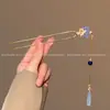 2026 Nuevo Estilo Xiu Jade Pinza para el Cabello con Patrón de Nube para Mujer con Borlas Largas, Accesorio para el Cabello Estilo Antiguo Hanfu, Pinza de Jade para Recogido Estilo Dinastía Song y Ming