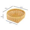 Prato de Frutas tipo Rattan Cesta de Pão Japonesa Trançada à Mão Cesta para Pão no Vapor Cesta de Armazenamento Doméstica para Sala de Estar Bandeja Binaural Trançada em Rattan