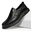 Comercio Electrónico Transfronterizo Zapatos de Talla Grande para Hombre Piel de Vaca de Primera Capa Slip-on Zapatos de Cuero de un Paso Zapatos de Cuero Casual de Negocios para Hombre Estilo Nuevo