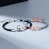 Nuevas Pulseras Entrelazadas para Parejas para Hombre y Mujer, Regalos de San Valentín, Pulseras de Moda Geométricas de Doble Anillo
