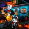 Bestseller transfronterizo linterna de calabaza con calavera de Halloween decoración inflable de cachorro adorno navideño accesorio para jardín exterior
