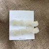 Pacote com 2 Grampos de Cabelo Acrílico Ondulados para Mulheres Simples Versátil Elegante Presilha Lateral para Franja Grampo Bico de Pato Vintage ins