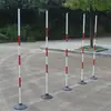Señalador Moverble Bandera de Esquina Rellena de Agua para Entrenamiento de Fútbol Palo Rojo y Blanco Envoltura de Palo Patrón Serpiente Palo de Entrenamiento de Obstáculos de Carrera Obstáculo