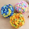 Cojín de Hilo de Bola Grande Manta Tejida a Mano Material para Colcha DIY Cubierta de Manta Hilo con Pompón Cojín Tipo Saco de Frijoles