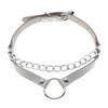 Oye E-Commerce Transfronterizo Suministro Europeo y Americano Original Nuevo Punk Cadena a Juego Anillo con Forma de O de Doble Línea Collar de Piel Sintética