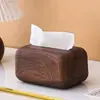 Caja de Pañuelos Estilo Chino Imitación Madera de Nogal para Uso en Casa, Restaurante de Lujo, Mesa de Café de Sala de Estar Estilo Vintage, Caja de Almacenamiento para Hotel y Casa de Huéspedes