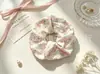Diadema de tela floral, scrunchie lindo para coleta para mujeres, accesorio para el cabello estilo coreano, suministro para joyerías, directo de fábrica