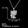 Colar Feminino Estilo Chanel Totalmente Cravejado de Diamantes Ouro Dupla Face Sorte Trevo de Quatro Folhas Design Simples Senso de Design Corrente para Clavícula Sem Cor