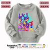 Ropa nueva de moda popular de otoño e invierno, suéter de cuello redondo suelto para niños y niñas, periférico del circo digital mágico