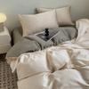 2025 Verano Color Puro Seda de Hielo Juego de Cuatro Piezas Tipo a Cama Fresca Sábanas Cubre Edredón Juego de Tres Piezas para Dormitorio Ropa de Cama Nantong 4