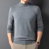 Suéter para Hombre de Comercio Exterior Invierno Resistente al Frío Cálido Suéter de Cuello Redondo Algodón Puro Hombre Suéter de Punto Rojo Otoño e Invierno