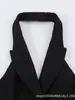 Comercio exterior transfronterizo ropa de mujer, nueva colección de otoño, estilo europeo y americano, diseño moderno, mono de cuello halter con hebilla anudada 2657536
