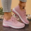 Zapatos de mujer para dropshipping, moda otoño 2025, zapatillas deportivas cómodas, zapatos casuales de punto volador de talla grande para comercio transfronterizo